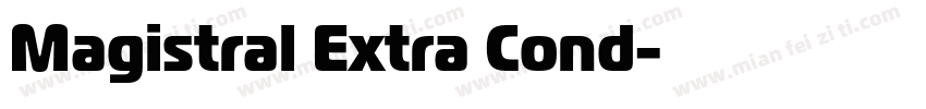 Magistral Extra Cond字体转换